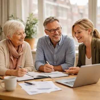 Vrijwilligers en bestuur in overleg bij pati&euml;ntenvereniging NVSP Nederland